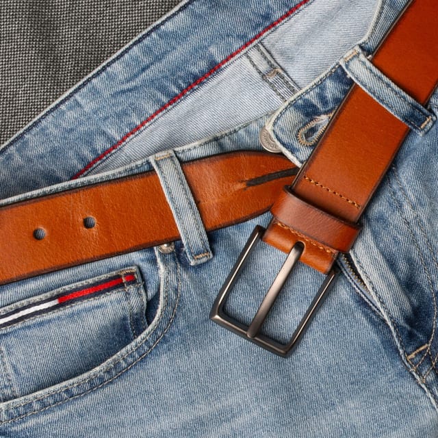 Woodland Leathers Woodland Leathers Men's Mens Genuine Leather Full Grain Belt 1.5" in Tan - 2