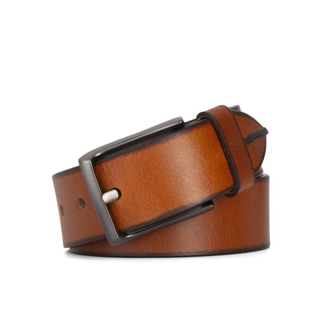 Woodland Leathers Woodland Leathers Men's Mens Genuine Leather Full Grain Belt 1.5" in Tan - 3
