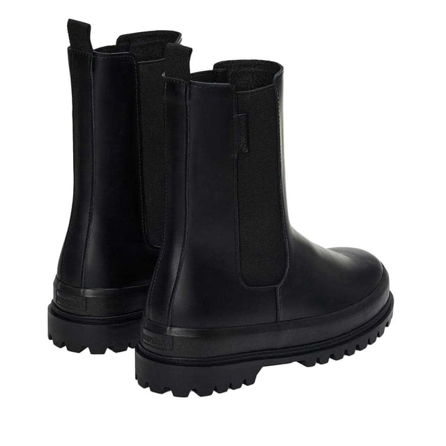 Superga Superga Women's 3006 Alpina Box Leather Chelsea Boots in Black - 2