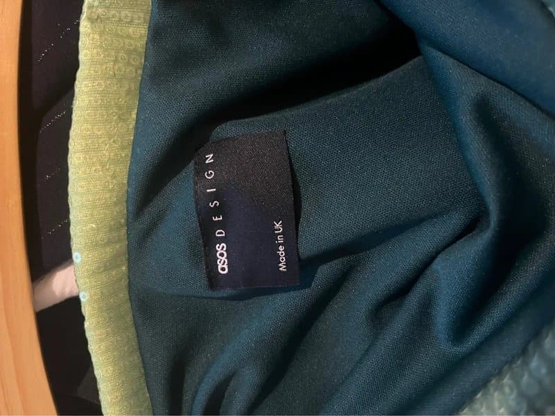 ASOS ASOS design sequin green dress