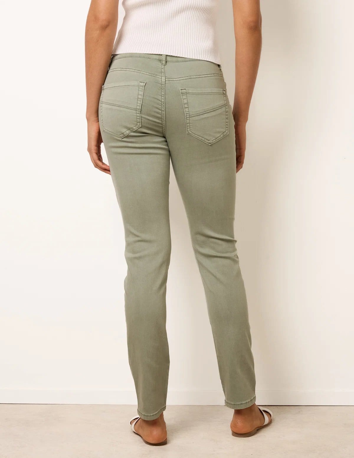 Blue Vanilla Slim Leg Stretch Denim Scarf Trousers - 4