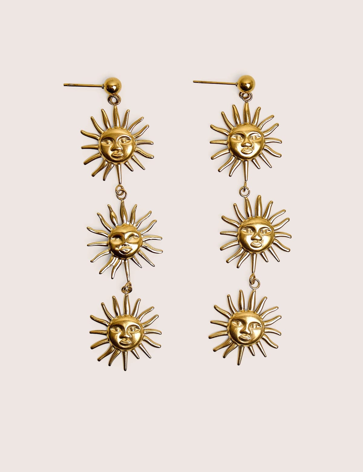 Public Desire Triple Sun Drop Earrings in Gold - 1