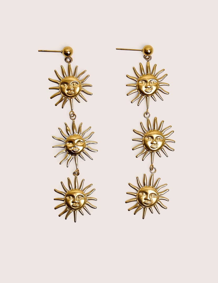 Public Desire Triple Sun Drop Earrings in Gold - 1