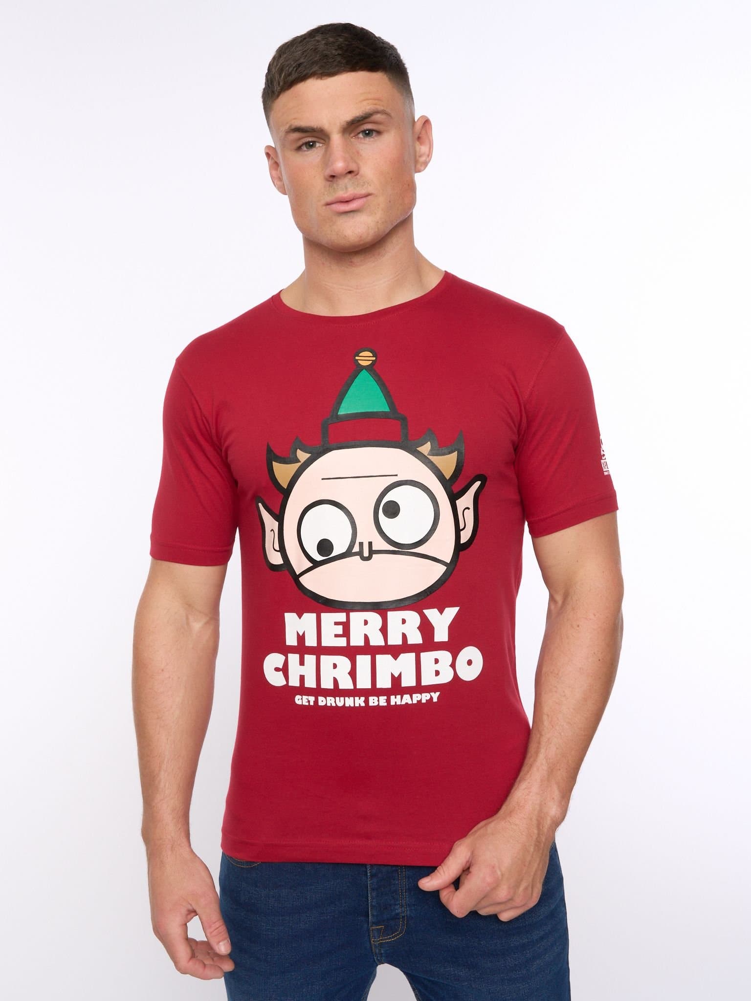 Xplicit Xplicit Men's Drunk Elf T-Shirt in Red