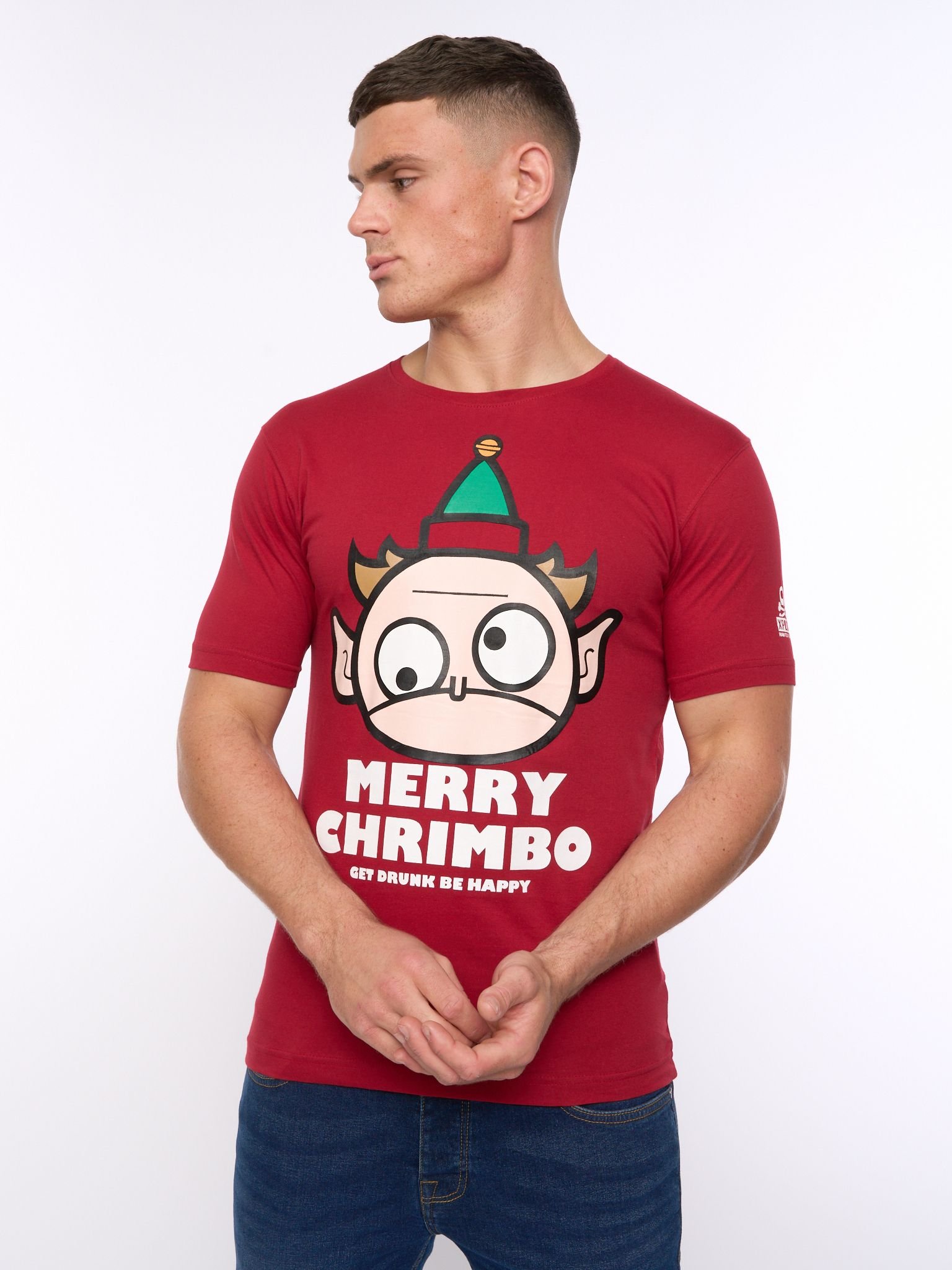 Xplicit Xplicit Men's Drunk Elf T-Shirt in Red - 4