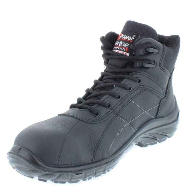 U-Power U-Power Men's Scuro Grip S3 Metal-Free Leather Safety Boots in Black - 3