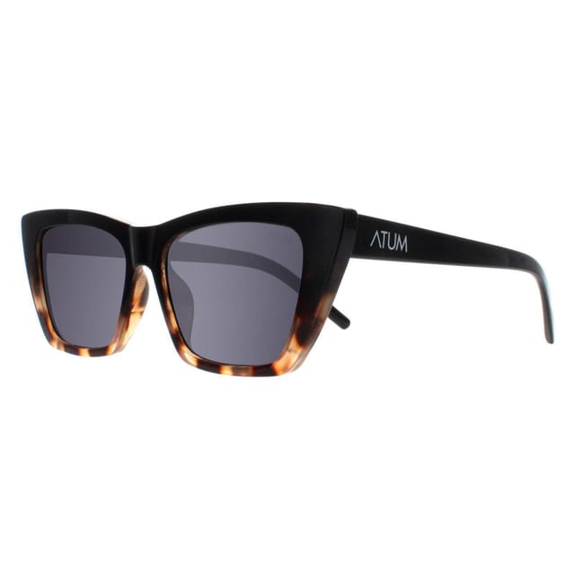 Atum Atum Women's Cat Eye Shiny Gradient Demi Smoke Grey Arid in Black - 2