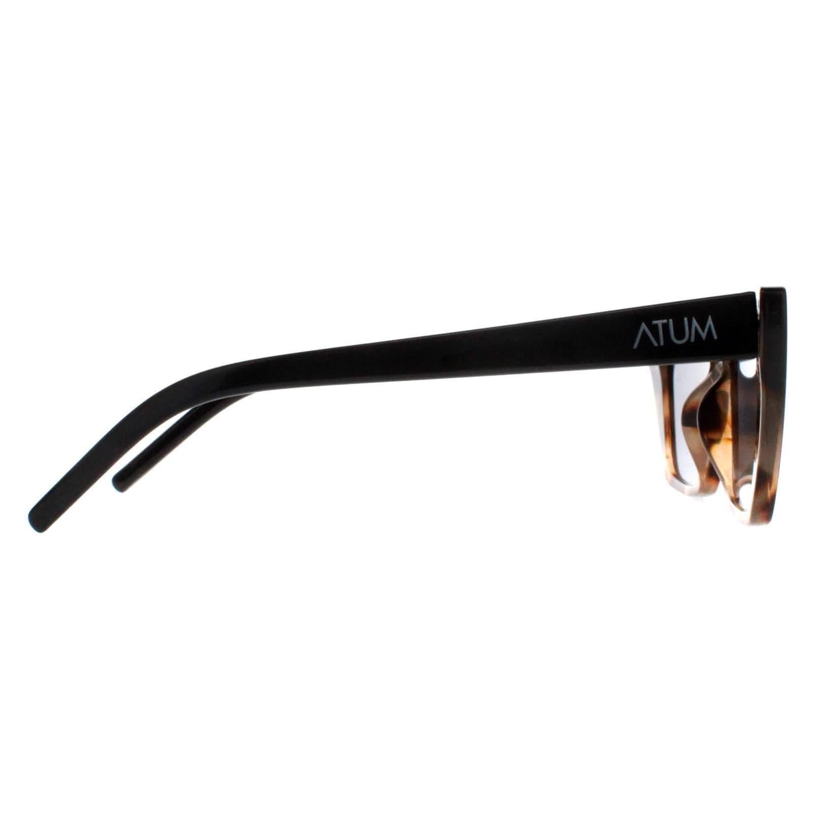 Atum Atum Women's Cat Eye Shiny Gradient Demi Smoke Grey Arid in Black - 4