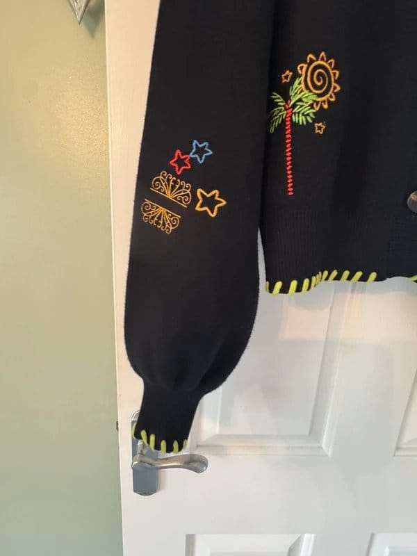 Never Fully Dressed Black Mystical Knit Cardigan