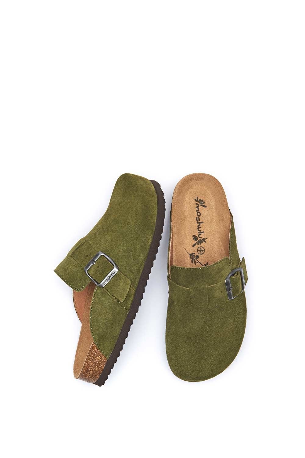 Moshulu Moshulu Women's 'Tulipa 2' Cork Footbed Clogs in Green - 2