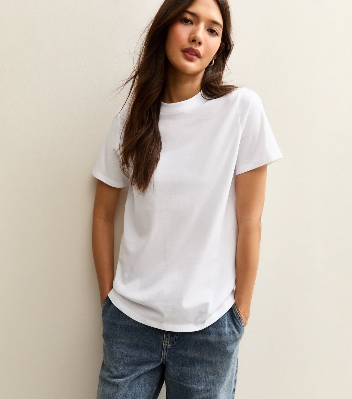 New Look New Look White Cotton Crew Neck T-Shirt