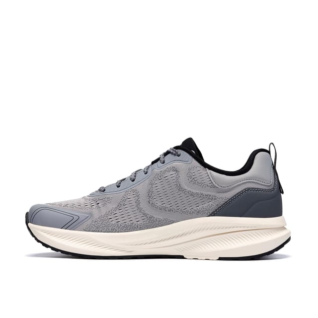 Clarks Clarks Men's Bolham Lace Grey Knit Trainers, Lace Up - 2