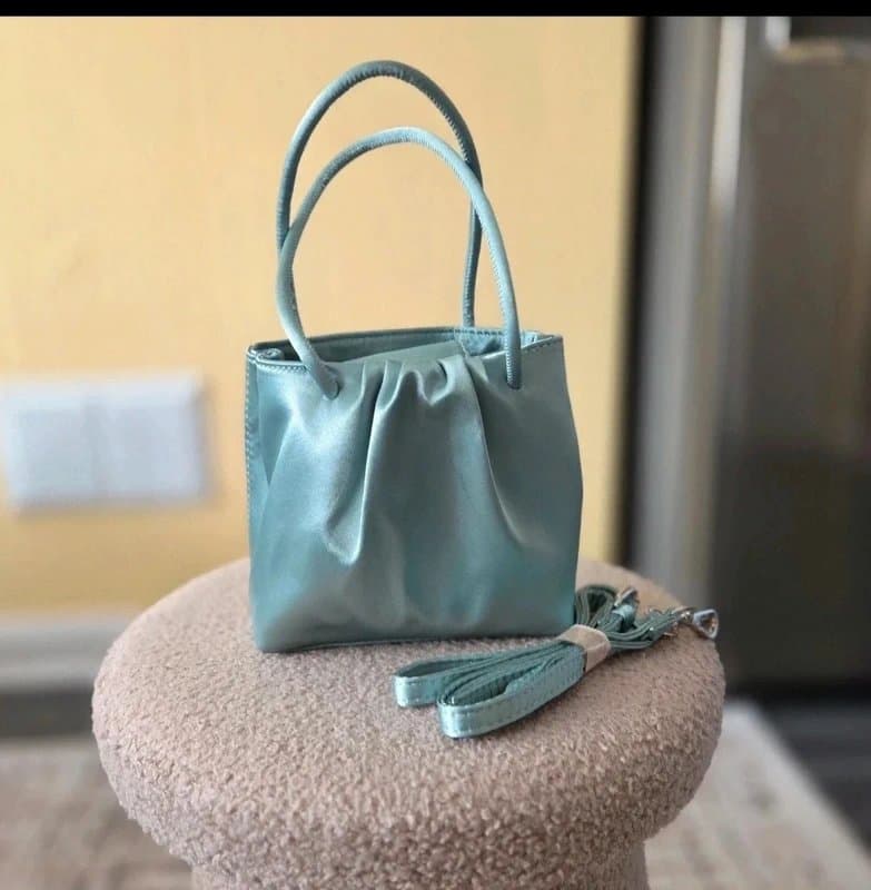 ASOS Design Asos design rushed satin bag in sage