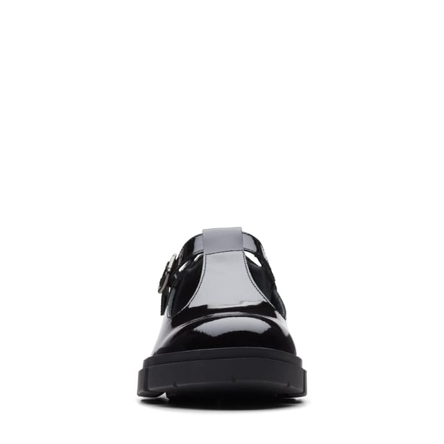 Clarks Clarks Women's Teala Bar Black Patent T Bar Shoes - 3