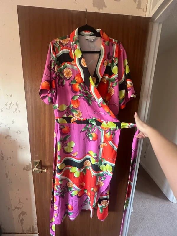 Never Fully Dressed Never fully dressed La dolce vita pink wrap dress