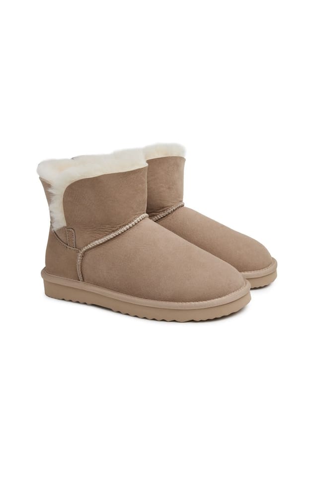 Celtic & Co Celtic & Co Women's Studio Fur Trim Slipper Boot in Camel - 2