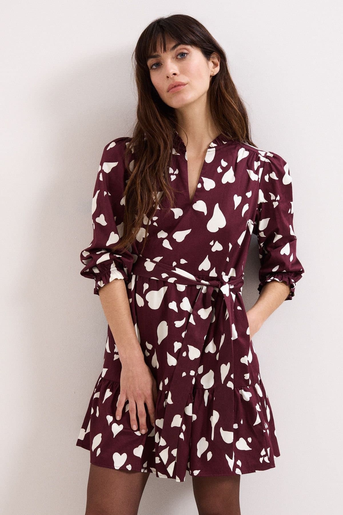 Phase Eight Phase Eight Women's Gaia Heart Dress in Maroon