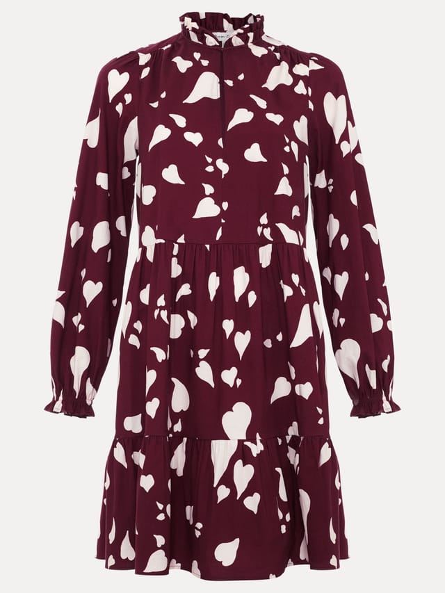 Phase Eight Phase Eight Women's Gaia Heart Dress in Maroon - 2