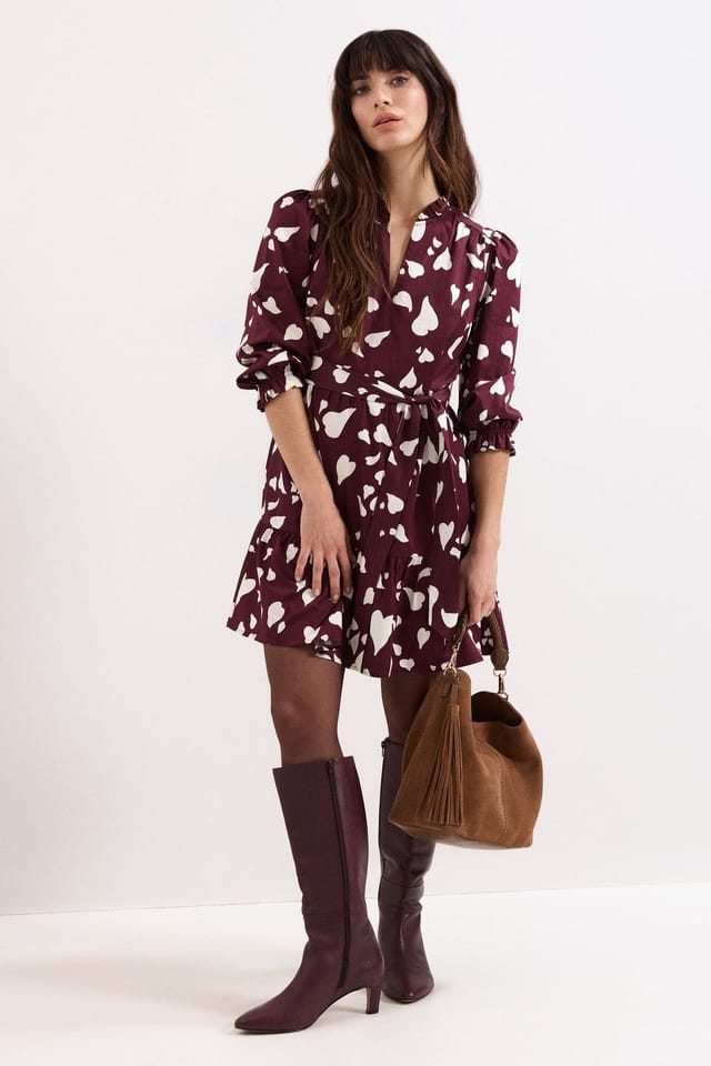 Phase Eight Phase Eight Women's Gaia Heart Dress in Maroon - 3