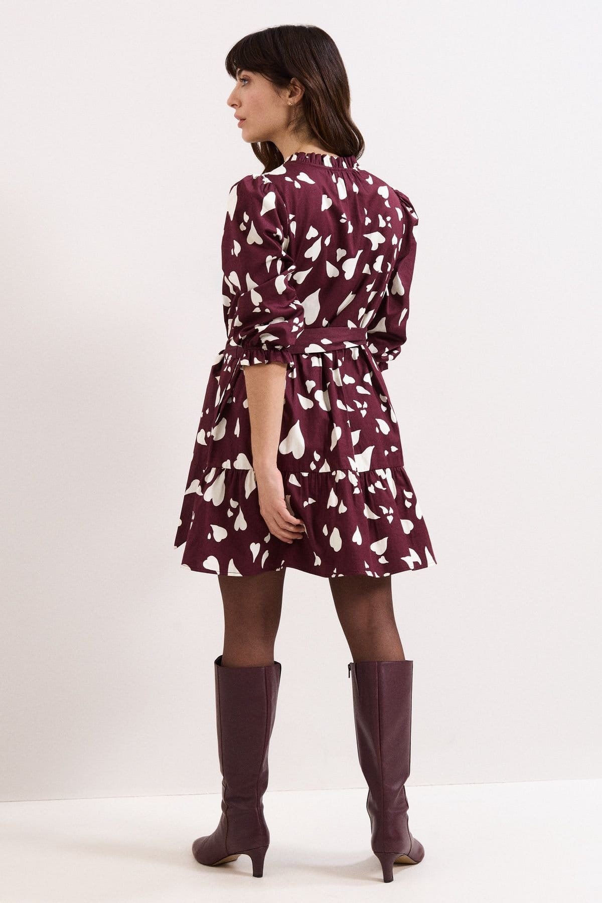 Phase Eight Phase Eight Women's Gaia Heart Dress in Maroon - 4