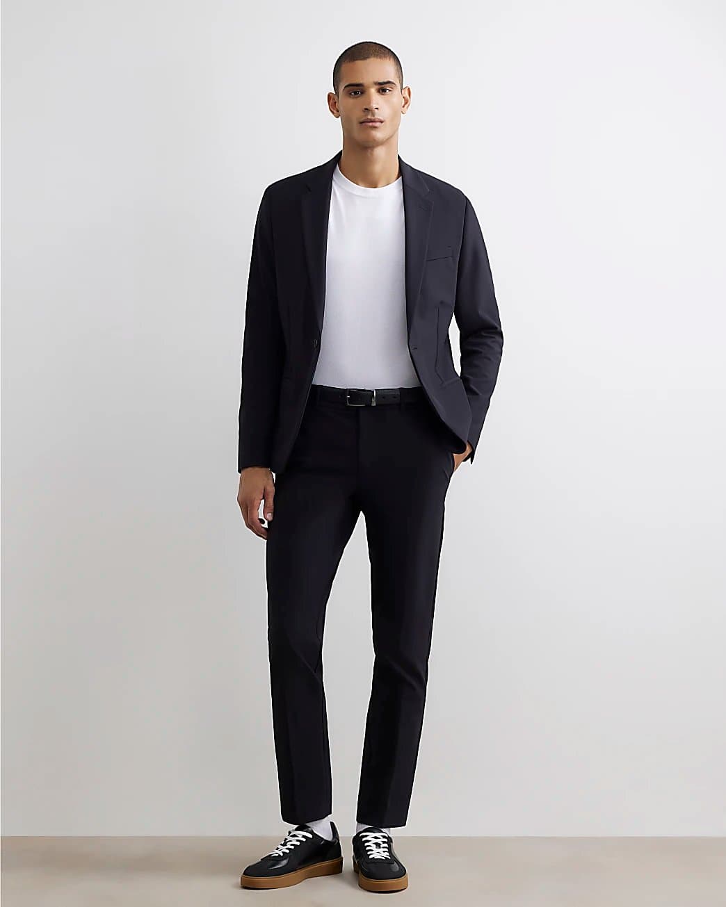 River Island Mens River Island Black Skinny Comfort Stretch Suit Trousers