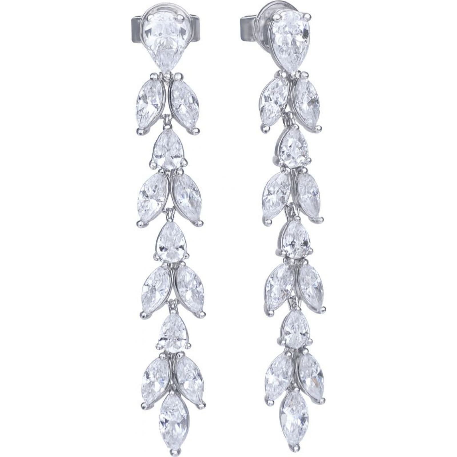 diamonfire Diamonfire Women's Silver Teardrop Earrings