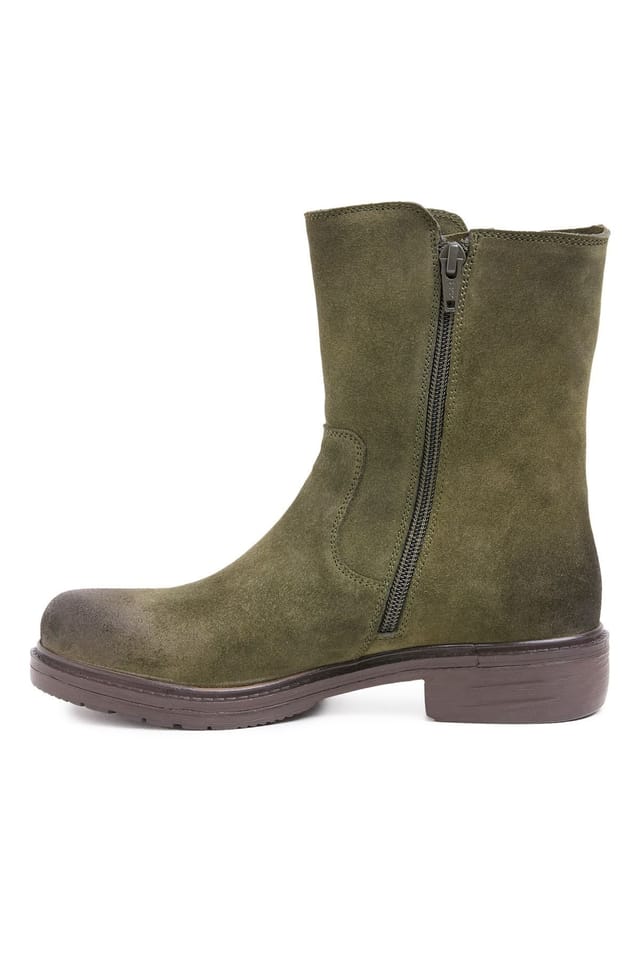 Celtic & Co Celtic & Co Women's Essential Leather Ankle Boots in Olive - 3
