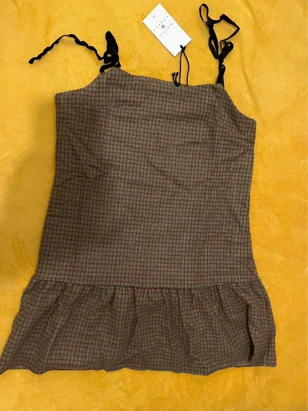 Daisy Street Daisy Street cami dress in brown gingham