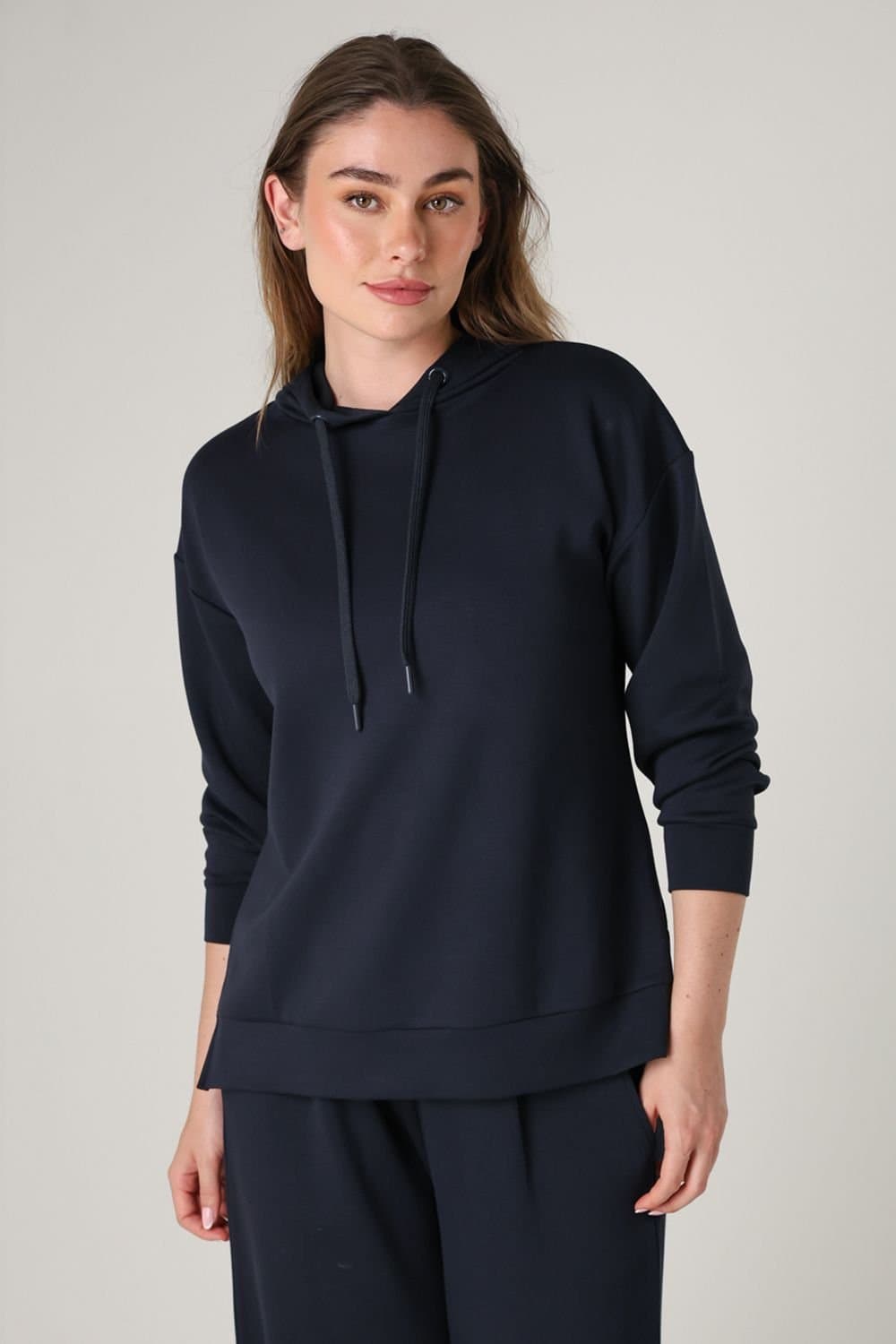 French Connection French Connection Navy Luxe Oversized Drawcord Hoody