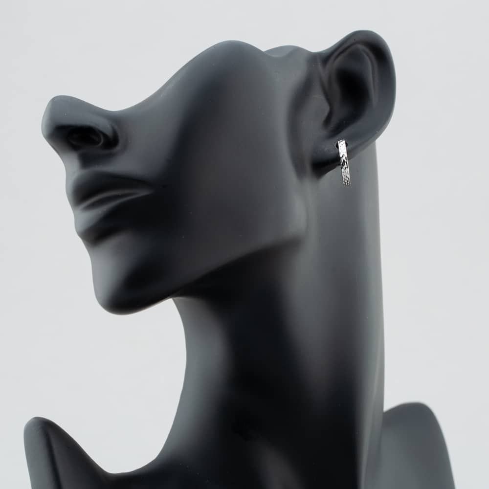 T.H.Baker T.H.Baker Women's 9ct White Gold Diamond Cut Hoop Earrings 5.51.1569 in Silver - 2