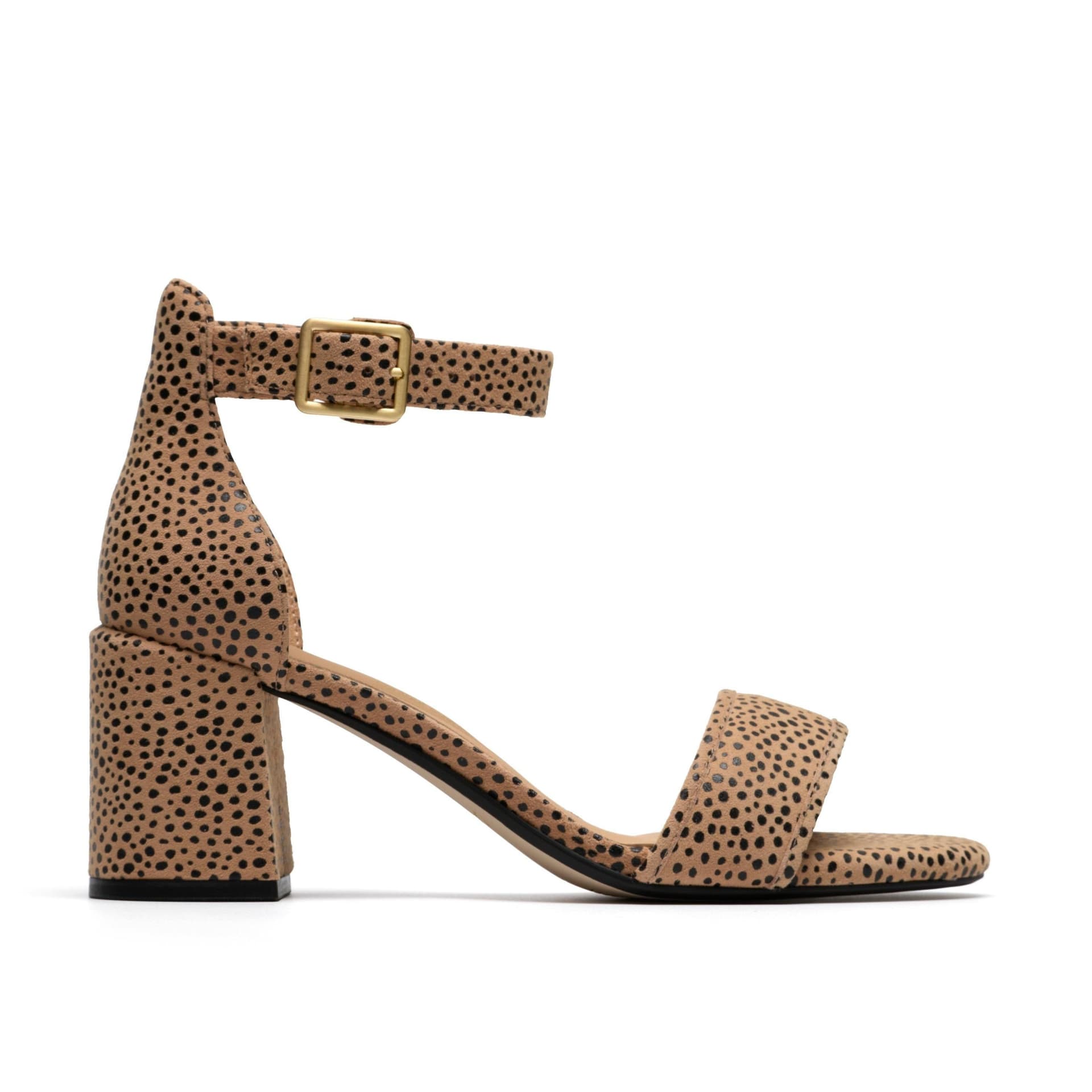 Clarks Clarks Women's Ezoria Mae Animal Print Heeled Sandals in Brown