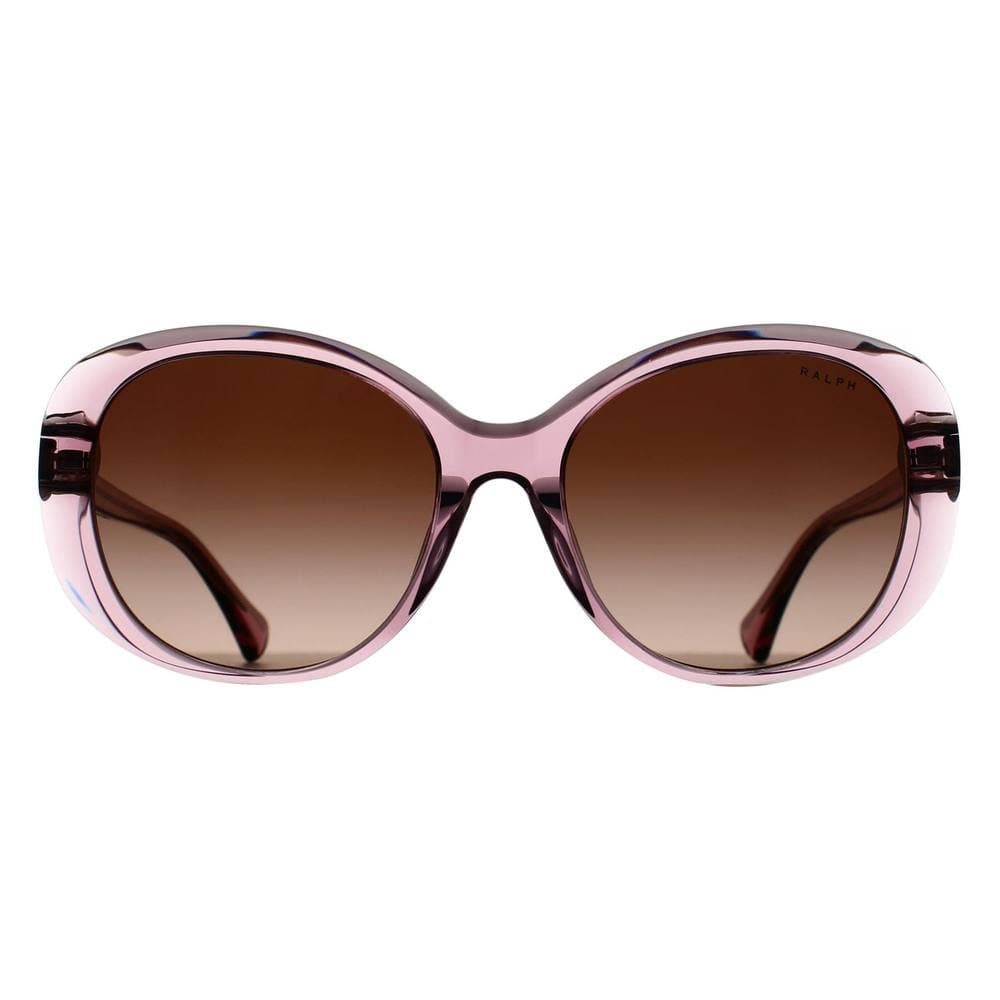 Ralph by Ralph Lauren Ralph by Ralph Lauren Women's Round Shiny Transparent Violet Gradient Brown RA5335U in Pink