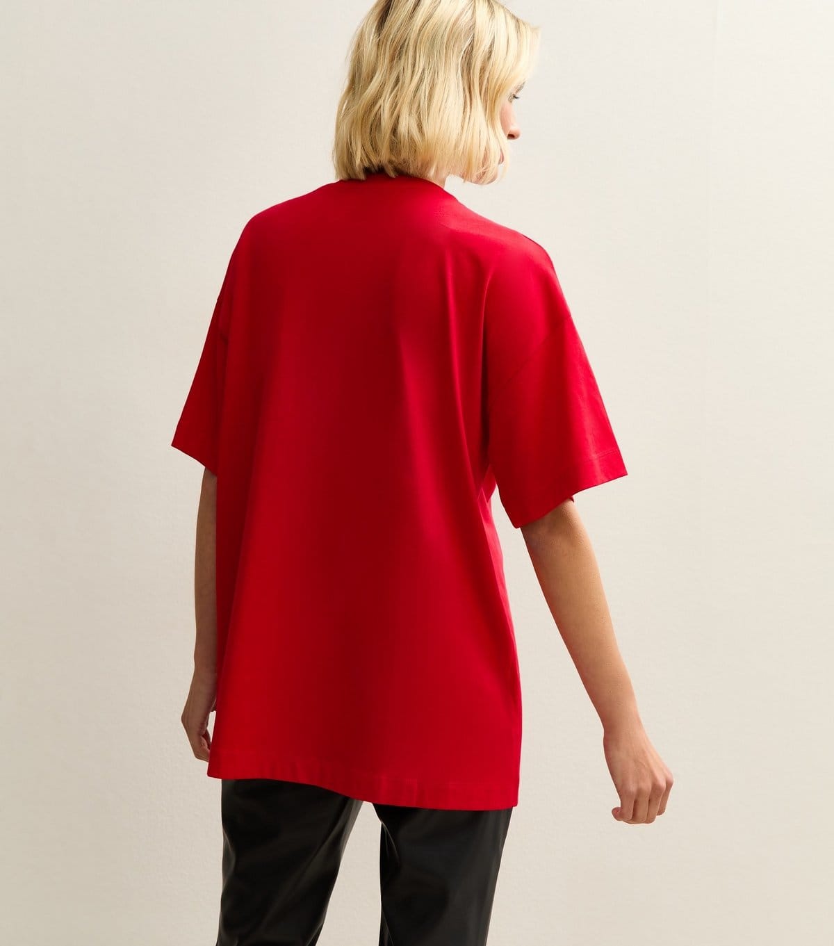 New Look Women's Bright Red Christmas Wham! Print Oversized T-Shirt New Look - 4
