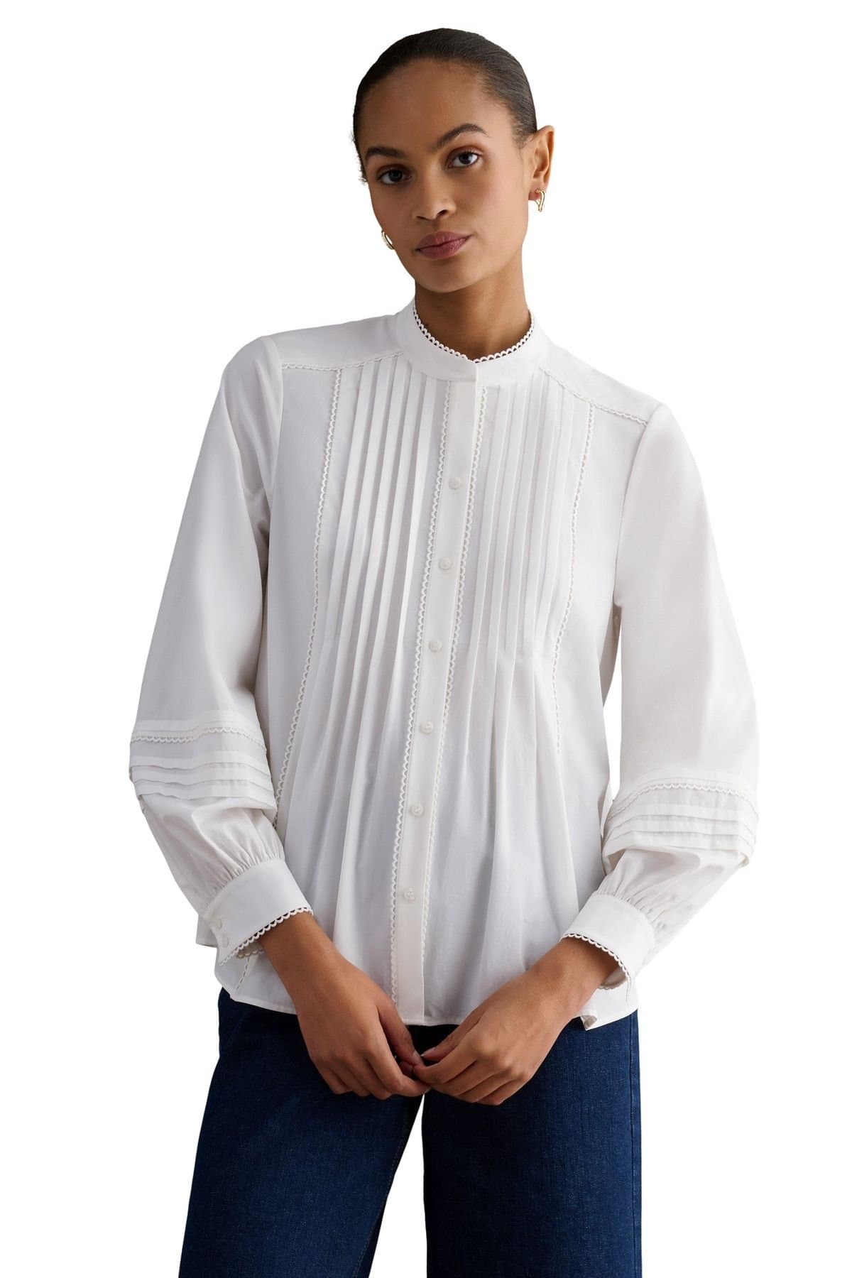Hobbs London Hobbs London Women's Mariette Blouse in White