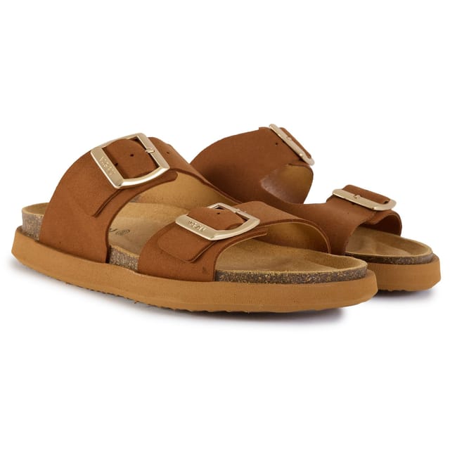 V.GAN V.GAN Women's Fenugreek Comfort Footbed Sandals in Tan - 2