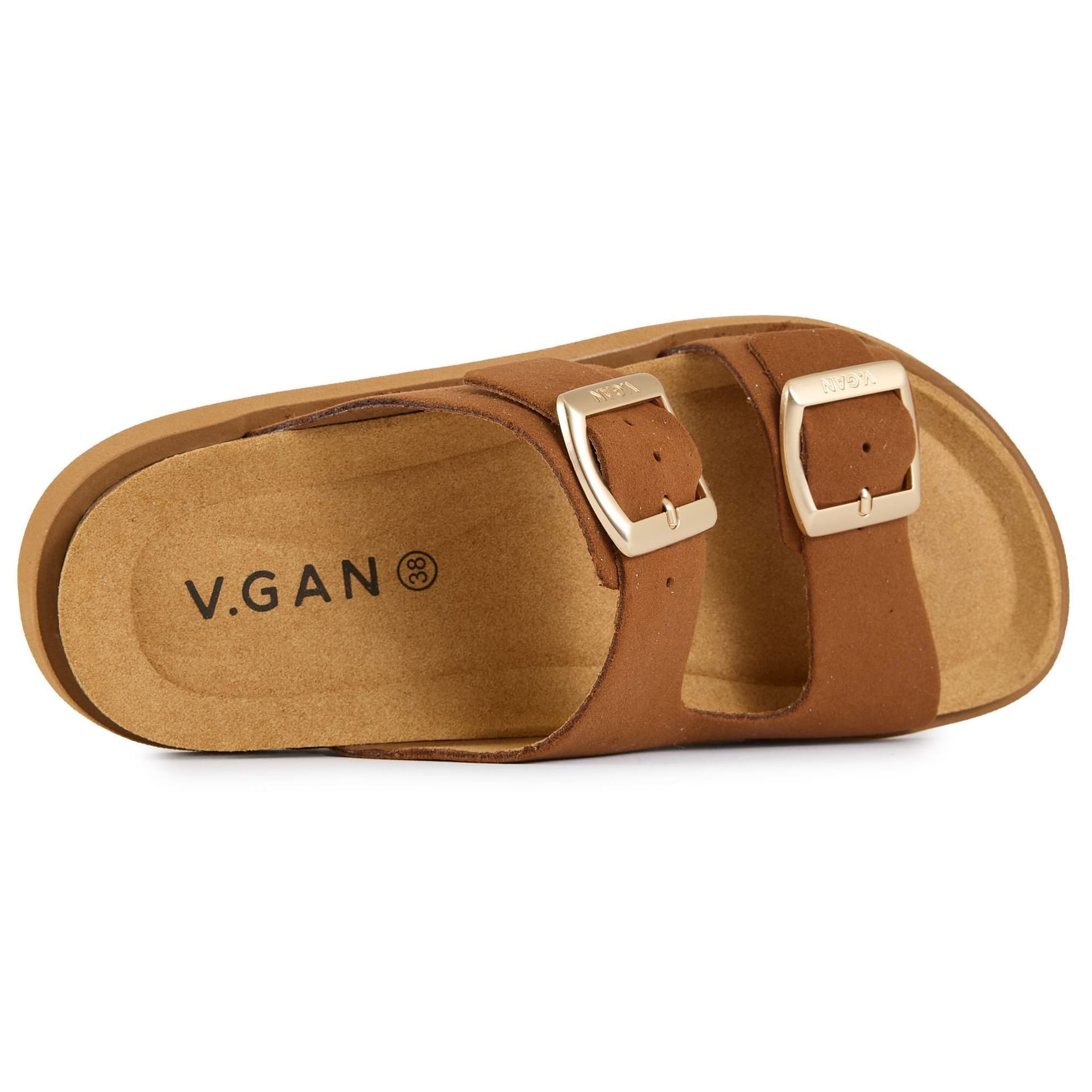 V.GAN V.GAN Women's Fenugreek Comfort Footbed Sandals in Tan - 4
