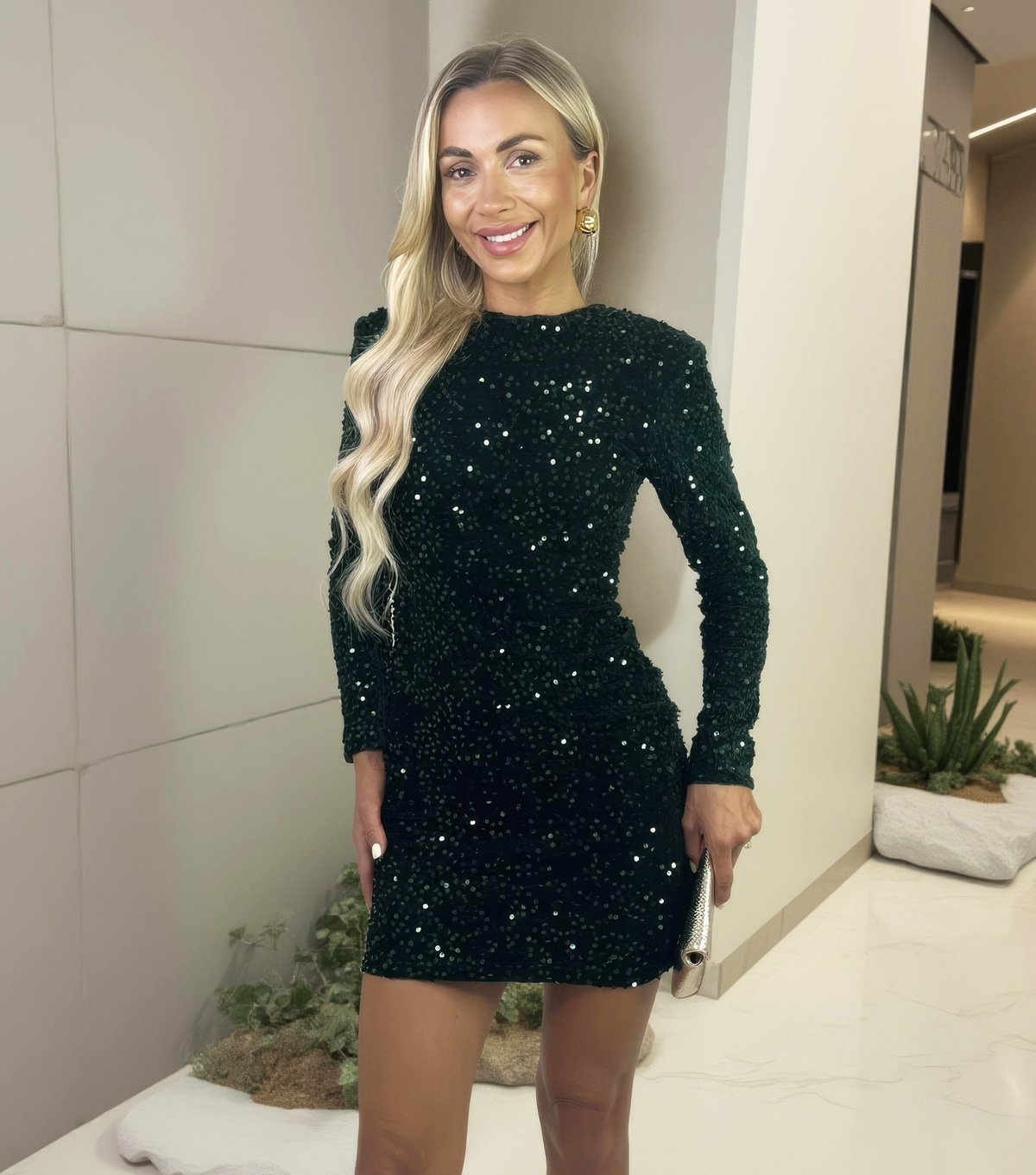 AX Paris Women's Dark Green Sequin Mini Dress AX Paris New Look - 1