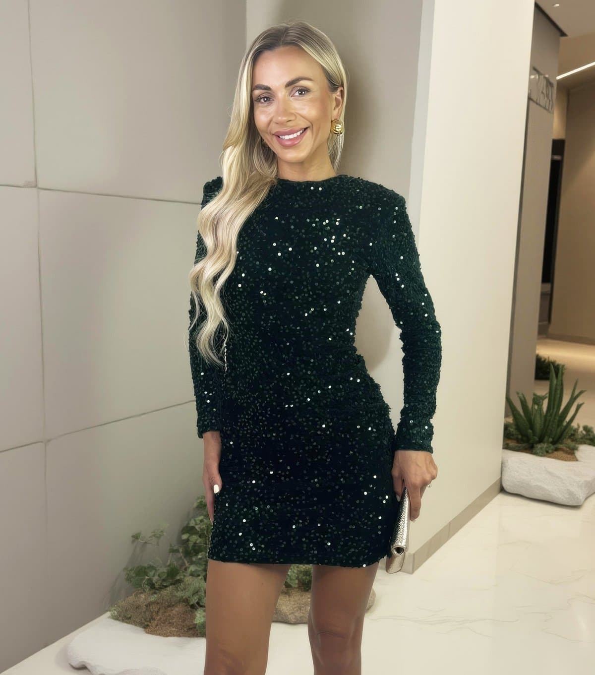 AX Paris Women's Dark Green Sequin Mini Dress AX Paris New Look