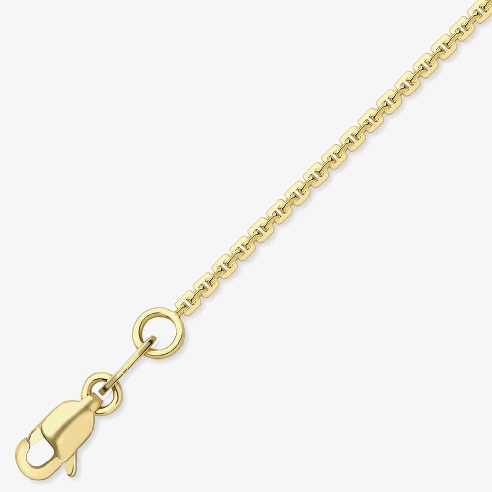 T.H.Baker T.H.Baker Women's 9ct Yellow Gold 18-Inch Square Trace Necklace CN754-18