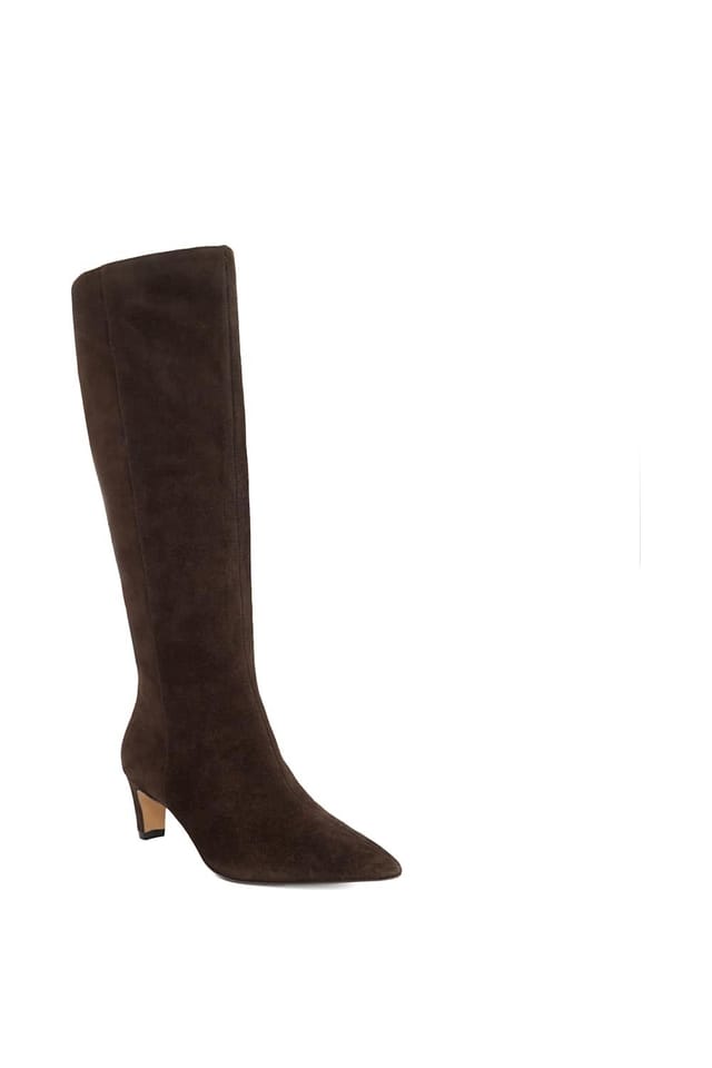 Dune London Dune London Women's Wide Fit 'Smoulder' Suede Knee High Boots in Brown - 2