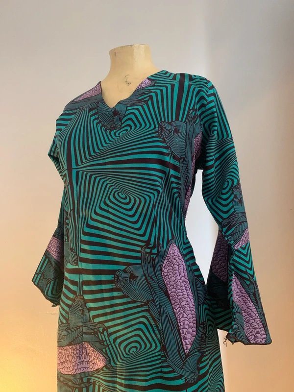 Handmade psychedelic corn on the cob dress - 1