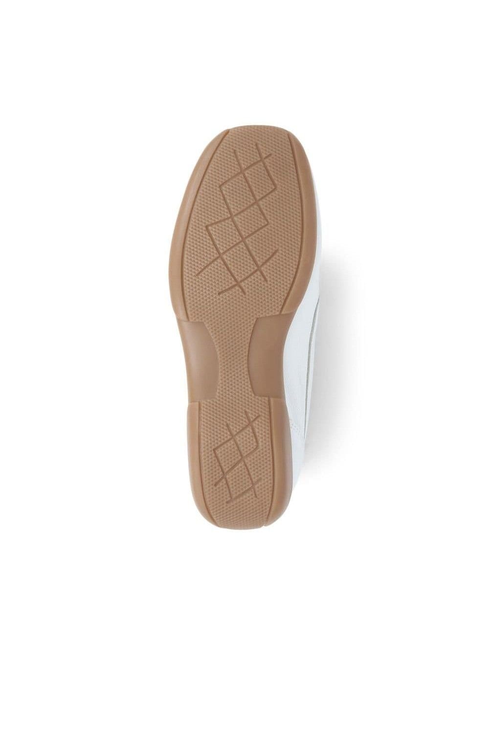 Pavers Pavers Women's Embroided Panel Leather Loafers in White - 4