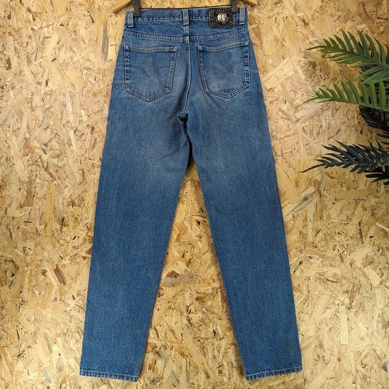 Versace Versace Jeans Couture Vintage 90s Blue Mum Boyfriend Fit High Waisted W28