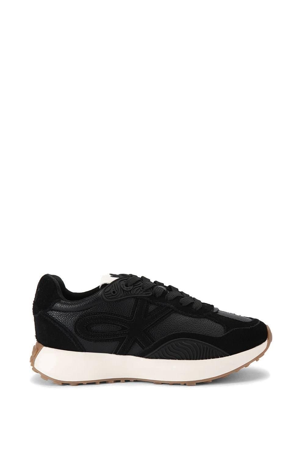 KG Kurt Geiger KG Kurt Geiger Black Pebble Grain Leather Trainers
