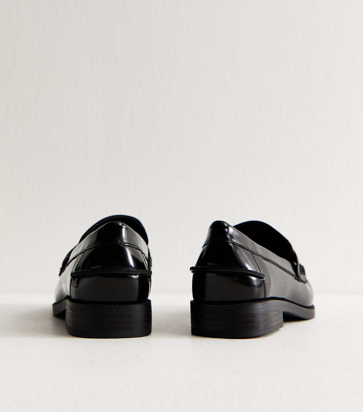 New Look Women's Wide Fit Black Faux Leather Gold Tassel Loafers Vegan New Look - 4