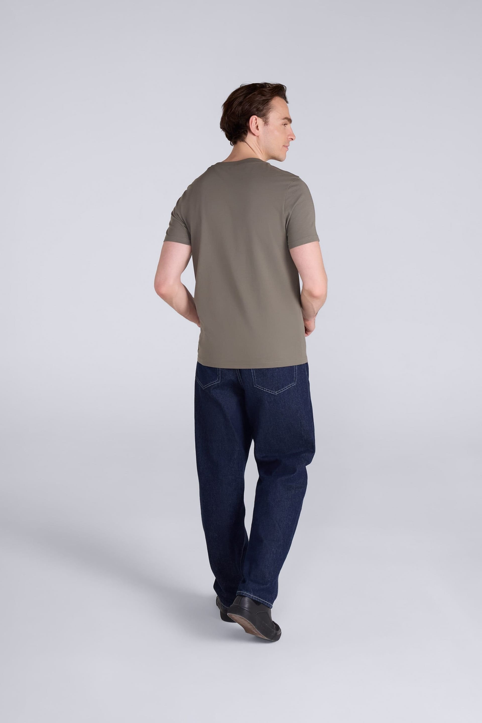 Animal Animal Men's 'Icon' Lightweight Comfortable Short Sleeve Casual Slim Fit T-Shirt in Khaki - 4