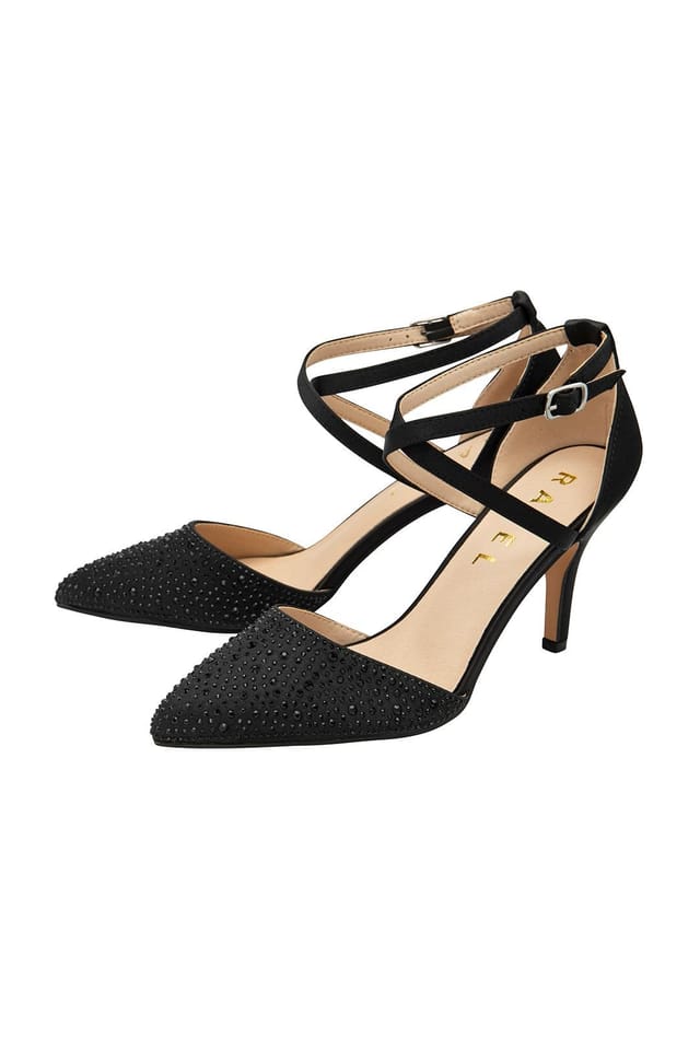 Ravel Ravel Women's Black Satin 'Rainsville' Pointed-Toe Court Shoes - 2