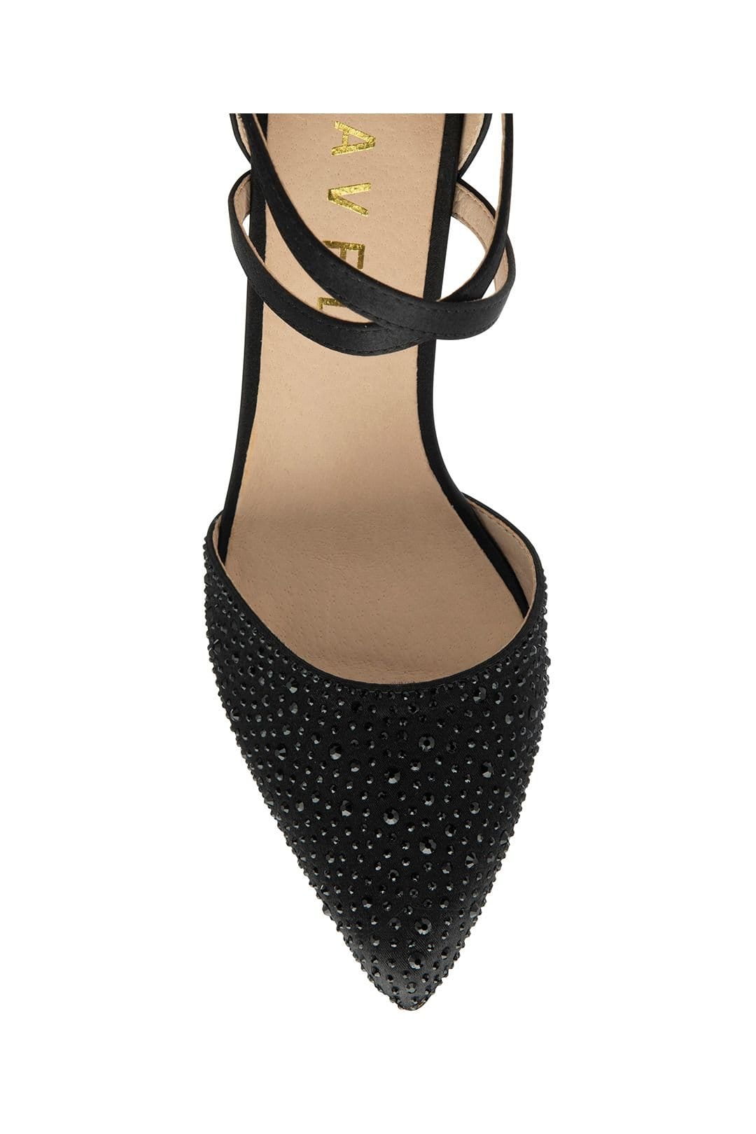 Ravel Ravel Women's Black Satin 'Rainsville' Pointed-Toe Court Shoes - 4