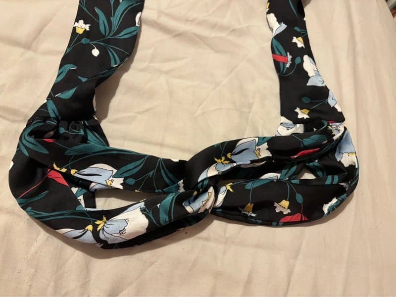 ASOS ASOS knot front satin floral print headscarf