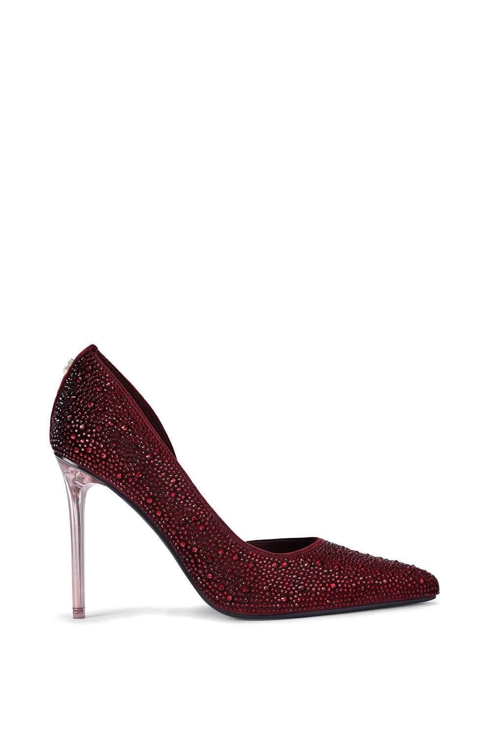 Carvela Carvela Women's 'Positano Half D Orsay' Velvet Heels in Dark Red
